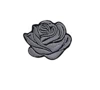 Parches bordados 10 unidades de parches de hierro bordados de flores rosas pequeñas Multicolor for pegatina for ropa en camiseta, apliques a rayas, accesorios for ropa para Bricolaje(Grey)