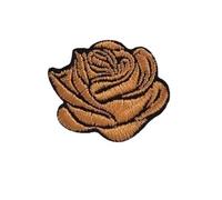 Parches Bordados 10 unidades de parches hierro bordados flores rosas pequeñas Multicolor for pegatina for ropa en camiseta, apliques a rayas, accesorios for para Ropa(Orange)