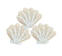 Parches bordados 6 uds. Parches bordados de lentejuelas caballito mar sirena concha, pequeños y lindos parches for planchar for bolsas ropa, accesorios DIY para Bricolaje(6pcs khaki)
