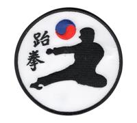 Parches bordados de artes marciales para uniformes, accesorios - Parche de taekwondo Jump Kick