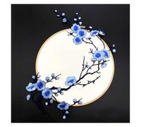 Parches Bordados De Flores 1 pieza de aplique flor ciruelo for ropa, parche bordado, adhesivo tela for planchar, for manualidades, costura, reparación, herramientas bordadas(Color 6)