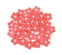 Parches Bordados De Flores Lote de 30 apliques flores multicolores 1,5 cm, parches bordados for coser ropa, accesorios decoración boda(Light Red)
