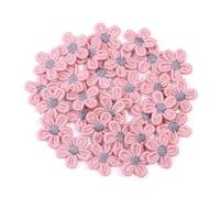 Parches Bordados De Flores Lote de 30 apliques flores multicolores 1,5 cm, parches bordados for coser ropa, accesorios decoración boda(Pink)