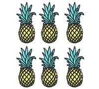 Parches bordados de piña, set de 6 piezas con diseño tropical y acabado profesional, apliques decorativos para ropa mochilas jeans sombreros y accesorios