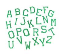 Parches bordados decorativos, 26 parches bordados multicolores del alfabeto AZ for ropa DIY(NO.7 Green)
