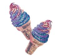 Parches bordados decorativos, Parches de helado bordados, 2 piezas, transferencia de calor for planchar, apliques DIY