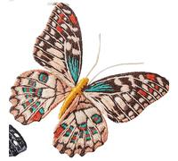 Parches Bordados Kits de bordado mariposas for principiantes con aro, broche mano artesanal, Kit, costura hecha a, conjunto punto cruz, decoración para Ropa(Embroidery Kit-J)