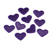 Parches bordados Lote de 10 mini parches corazón 2 x,6 cm, multicolor, bordados, termoadhesivos, for ropa, vaqueros, pegatinas y costura para Bricolaje(Deep Purple)