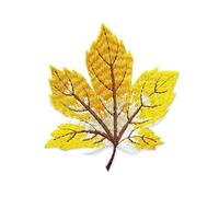 Parches bordados para coser, 3 piezas de parches termoadhesivos de transferencia de calor de hoja de arce bordada multicolor for ropa DIY(O702)