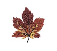 Parches bordados para coser, 3 piezas de parches termoadhesivos de transferencia de calor de hoja de arce bordada multicolor for ropa DIY(O804)