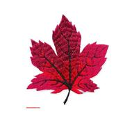 Parches bordados para coser, 3 piezas de parches termoadhesivos de transferencia de calor de hoja de arce bordada multicolor for ropa DIY(O802)