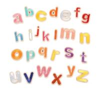 Parches bordados para reparaciones, Parche bordado 26 Uds. Parches de letras del alfabeto inglés AZ for ropa DIY Multicolor(No.4)