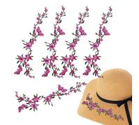 Parches Bordados para Ropa | Flor Ramo Patrón De Tela Para Coser,Accesorios De Tela Hecho A Mano Para Bolsos Chaquetas Vaqueros Camisas