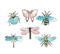 Parches Bordados Parches de lentejuelas bordados for vaqueros, apliques, chaquetas, plancha sobre tela, 2 uds(4)