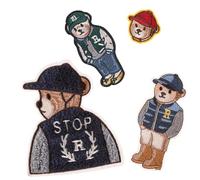 Parches cosibles - Aplicación de tela de 12 cm | Juego de bordado de poliéster, insignias decorativas divertidas para chaquetas, camisetas y bolsos, perfecto para personalizar ropa y accesorios