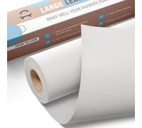 Parches Cuero Adhesivo, 40 x 160 cm Cuero Adhesivo Parches Polipiel, Parches de Reparación Autoadhesivos, Parche Cuero Adhesivo para Muebles, Sofás, Asientos De Coche, Cabecera, Bolsos (Blanco)