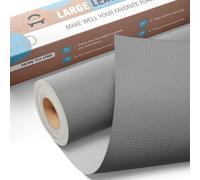 Parches Cuero Adhesivo, 40 x 160 cm Cuero Adhesivo Parches Polipiel, Parches de Reparación Autoadhesivos, Parche Cuero Adhesivo para Muebles, Sofás, Asientos De Coche, Cabecera, Bolsos (Gris oscuro)