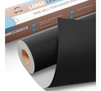 Parches Cuero Adhesivo, 40 x 160 cm Cuero Adhesivo Parches Polipiel, Parches de Reparación Autoadhesivos, Parche Cuero Adhesivo para Muebles, Sofás, Asientos De Coche, Cabecera, Bolsos (Negro)
