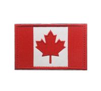 Parches de bandera de Canadá, etiquetas tácticas, parche bordado de hoja de arce canadiense, emblema nacional, bordado para hombro, para viajes, mochila, chaquetas, sombreros, uniforme de equipo