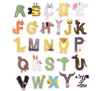 Parches de Bordado - 26 Piezas Parches Decorativos,Diseño de Animales y Alfabeto Adhesivos Activados por Calor para Gorra Mochila Ropa Textiles