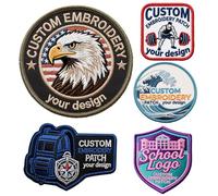 Parches de Bordado Personalizados de 20 Piezas, Diseño Personalizado, Parches Decorativos para Sombreros, Mochilas, Chaquetas, Gorras, Chalecos, Uniformes Militares, Planchado, Gancho y Bucle (10 cm)