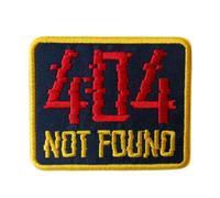 Parches de , bordados con texto en inglés "NOT FOUND", insignia militar para ropa táctica, mochila, gorra de béisbol, uniforme