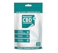 Parches de CBD de liberación sostenida - Healthy Vitalidad®, 12 Parches CBD Transdérmicos de 32 mg, 45x45 mm, Alivia, Calma y Aporta Bienestar Natural, Autoadhesivo y Transparente, Resistente al Agua