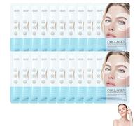 Parches de colágeno para ojos hinchados y ojeras con biocolágeno, complejo de péptidos y vitamina C, hidratación profunda, reafirmantes y luminosos, para todo tipo de pieles (20pcs)