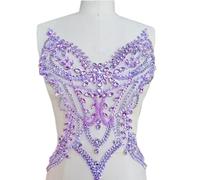 Parches de cuentas a mano para disfraces, parches para coser para vestidos de boda y fiesta, decoración de diamantes de imitación, cuentas decorativas para ropa, vestidos de novia