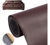 Parches de Cuero, Polipiel Adhesiva, Cuero Adhesivo, Parches Para Sofa Polipiel, Parches De Cuero Adhesivos, Parche Adhesivo Cuero, para Sofás, Muebles, Coches, Armario, 50 x 137 cm (Marrón Oscuro)