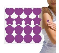 Parches de detección de rayos UV, pegatinas UV para protector solar - Recordatorio de detección UV Etiqueta UV impermeable,16 pegatinas de prueba de protector solar que cambian de color para playa, na