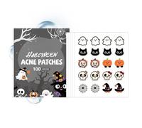 Parches de espinillas, puntos calmantes de Halloween, calcomanías festivas con almohadillas transpirables para el cuidado de manchas, parche apto para viajes, para hombres, mujeres, uso diario, noche