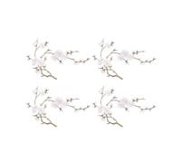 Parches De Flores Para Ropa | 4 Piezas Apliques Lavables De Flor De Ciruelo