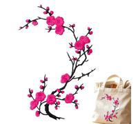 Parches de flores termoadhesivos decorativos bordados