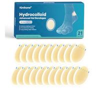 Parches de Gel para Ampollas - Kimihome 21 Unidades Apósitos Hidrocoloides Impermeables para Talones, Pies y Manos con Prevención de Ampollas y Protección contra la Fricción (Heel Pack)