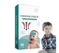 Parches de gel refrescantes para la fiebre, parches refrescantes para adultos | Reductor de fiebre de alivio de enfriamiento | Parche fresco de Gel de fiebre natural, 10 hojas, pie d
