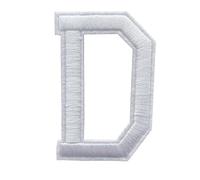 Parches de Letras A-Ñ-Z para Planchar bordados color de blanco Durabol (D)