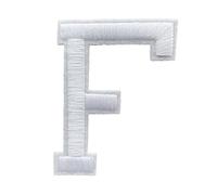 Parches de Letras A-Ñ-Z para Planchar bordados color de blanco Durabol (F)
