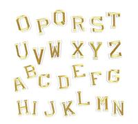 Parches de letras de tela Zuasdvnk, parches de alfabeto - 26 piezas termoadhesivas en letras del alfabeto | Letras de parches bordados, letras creativas para planchar, parches bordados para coser