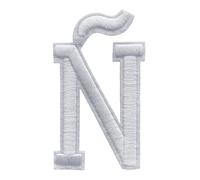 Parches de Letras Ñ para Planchar bordados color de blanco Durabol