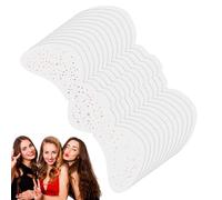 Parches de maquillaje Glow Up Reusables Face Glitter Stickers With Long-Lasting, película de PE Water Transfer Cosmetic for Festival Party Concert Masquerade, 15,5 x 6 cm