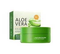 Parches de Mascarilla para los Ojos de Aloe Vera, Contiene 98% de Zumo Natural de Sábila, Almohadillas Hidratantes Intensas y Calmantes para el Contorno de Ojos