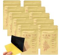 Parches de moxibustión, 100 unidades, adhesivo de moxibustión, pasta tradicional china, para cuello, hombros, espalda, cintura, manos, pies, articulación, 7 x 10 cm, paquete de 10 unidades