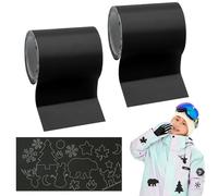 Parches de nailon autoadhesivos, impermeables, para sacos de dormir, chaquetas, tiendas de campaña, ropa de abrigo (negro)