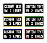 Parches de nombre bordados personalizados 3.5 "W x 2" H, 2PCS Etiqueta de número militar personalizada para múltiples bolsas de ropa Chaleco Chaquetas Camisas de trabajo