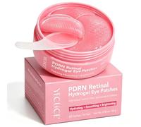 Parches de Ojos PDRN con Retinal, Sodium DNA, Niacinamida y Cafeína, Mascarilla de Hidrogel para el Contorno de Ojos, Hidratante, Suavizante y Luminosidad, Textura Glow Jelly, 60 Parches