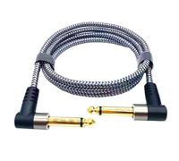 Parches de pedal de efecto de guitarra eléctrica, cable de escudo de bajo ruido, cable de ángulo recto, cable de pedal, fácil de usar
