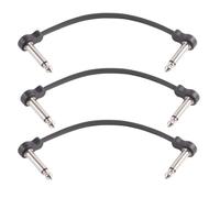 Parches de pedal de efecto de guitarra eléctrica de 3/6 piezas, cable blindado de bajo ruido, tablero de ángulos rectos, fácil de usar, cables blindados de bajo ruido, conexión de cables de placa en