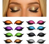 Parches De Pestañas Y Sombra De Ojos Lazy Eye Shadow, Pegatinas De Maquillaje Para Ojos Reutilizables 2 En 1 Con Pestañas Postizas Y Sombra, Pestañas Postizas Naturales Para Mujer (Mix)