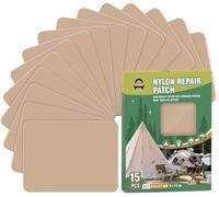 Parches de Reparación de Nylon Autoadhesivo, 15 pzas 9 x12 cm Parches Chaqueta Plumas, Parche Reparacion Ropa, Parche de Reparación Impermeable, para Tienda de Campaña, Mochila, Caché